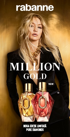 Parfumuri Rabanne Million Gold Pure Diamonds în flacoane aurii și roz