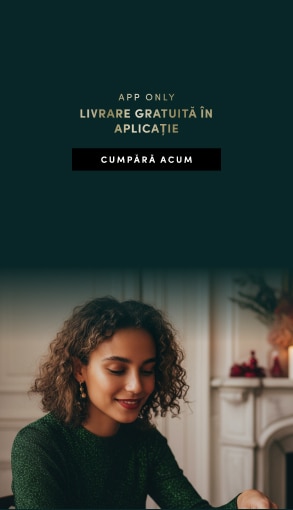 Promoție exclusivă în aplicație cu livrare gratuită; buton Cumpără acum; ofertă valabilă între 22-28 decembrie conform termenilor și condițiilor
