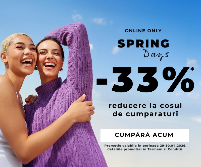 Banner promoțional Spring Days cu reducere 33% la cumpărături