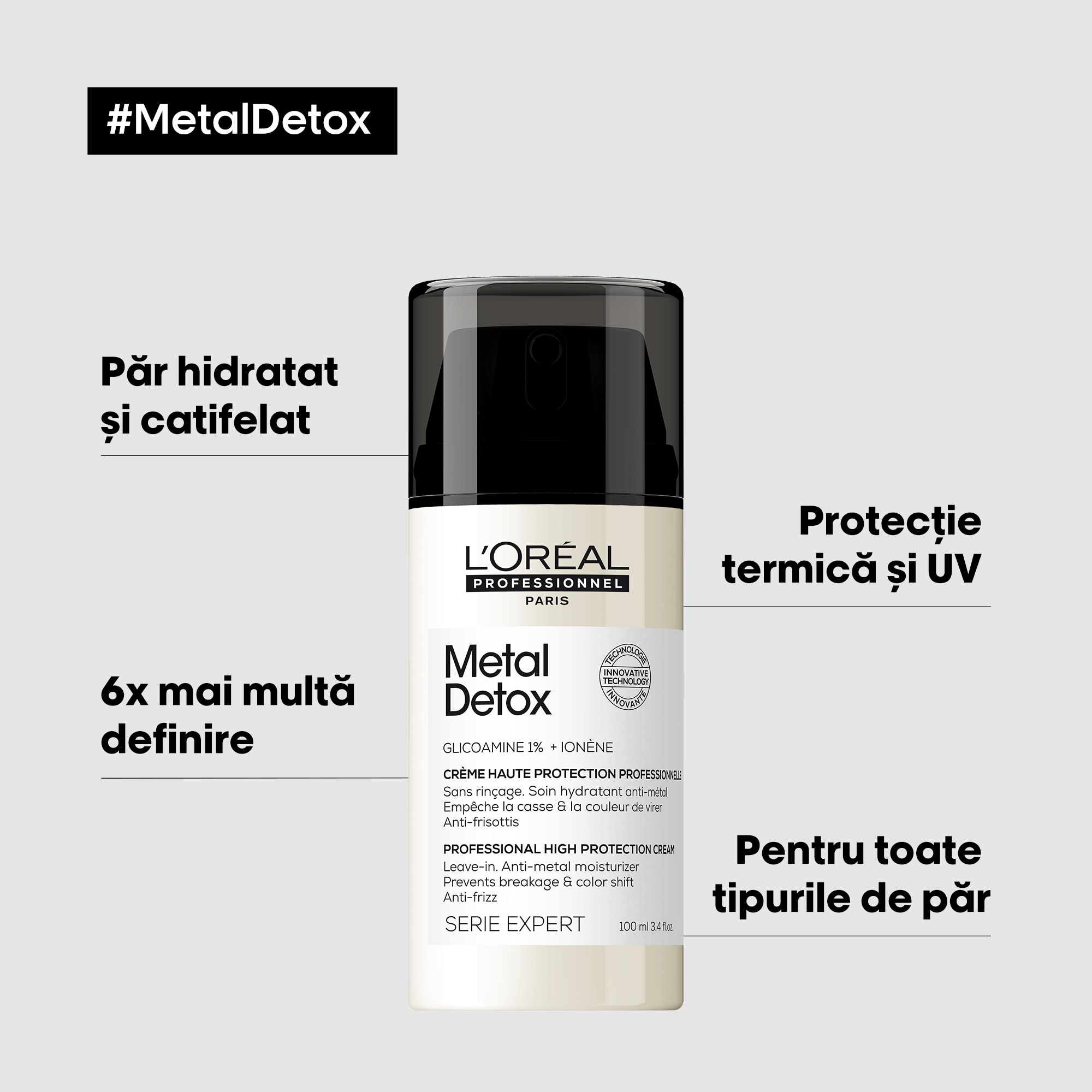 Crema profesionala fara clatire Metal Detox