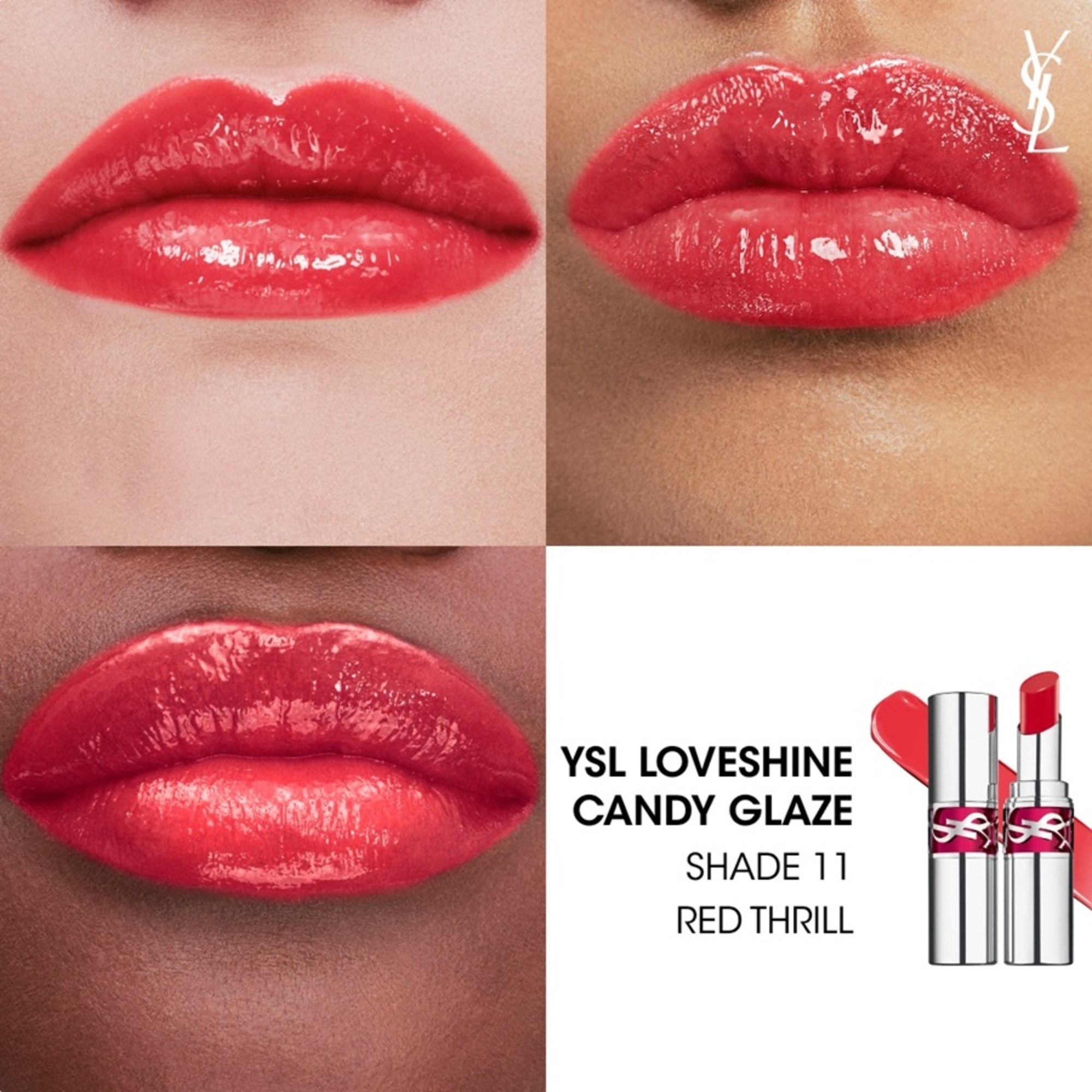  Yves Saint Laurent LOVESHINE Ruj de buze cu efect de volum Candy Glaze  1 of 3 