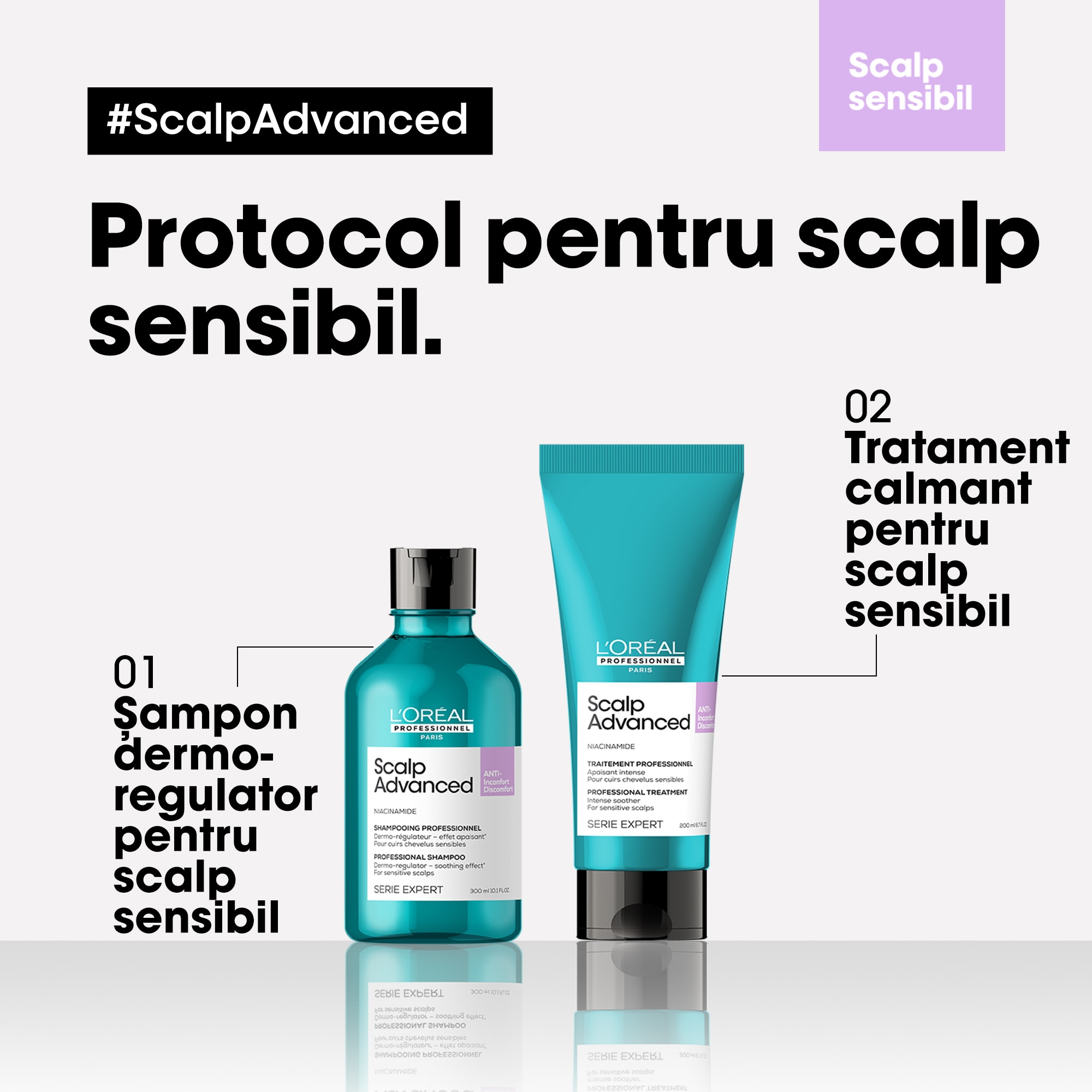 Tratament profesional calmant pentru scalp sensibil