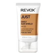 30 ML Revox JUST REVOX Crema de fata Sun Shield pentru ten gras SPF 50+  1 of 2 