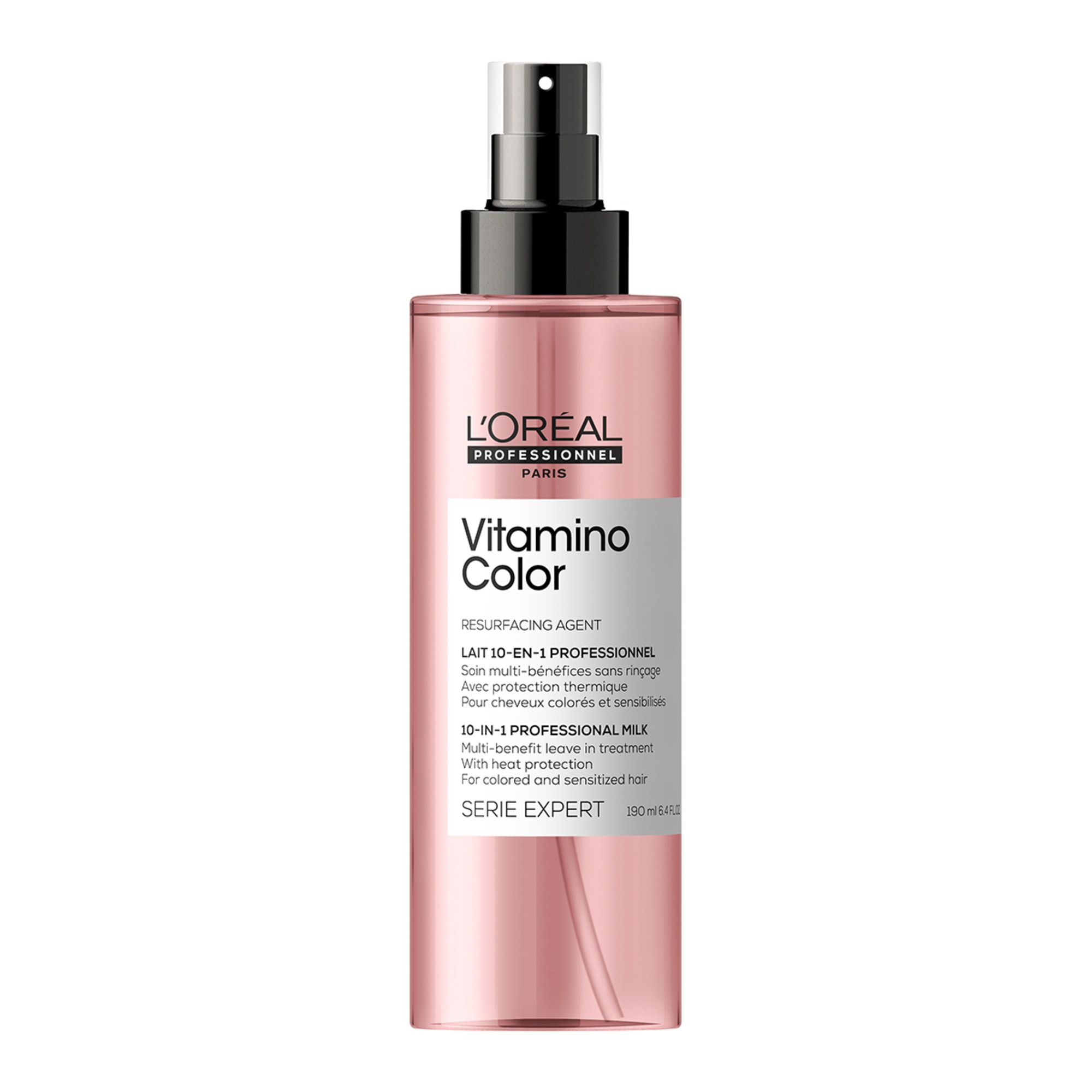 190 ML L'OREAL PROFESSIONNEL VITAMINO COLOR Spray multifunctional fara clatire cu protectie termica 10in1 1 of 3