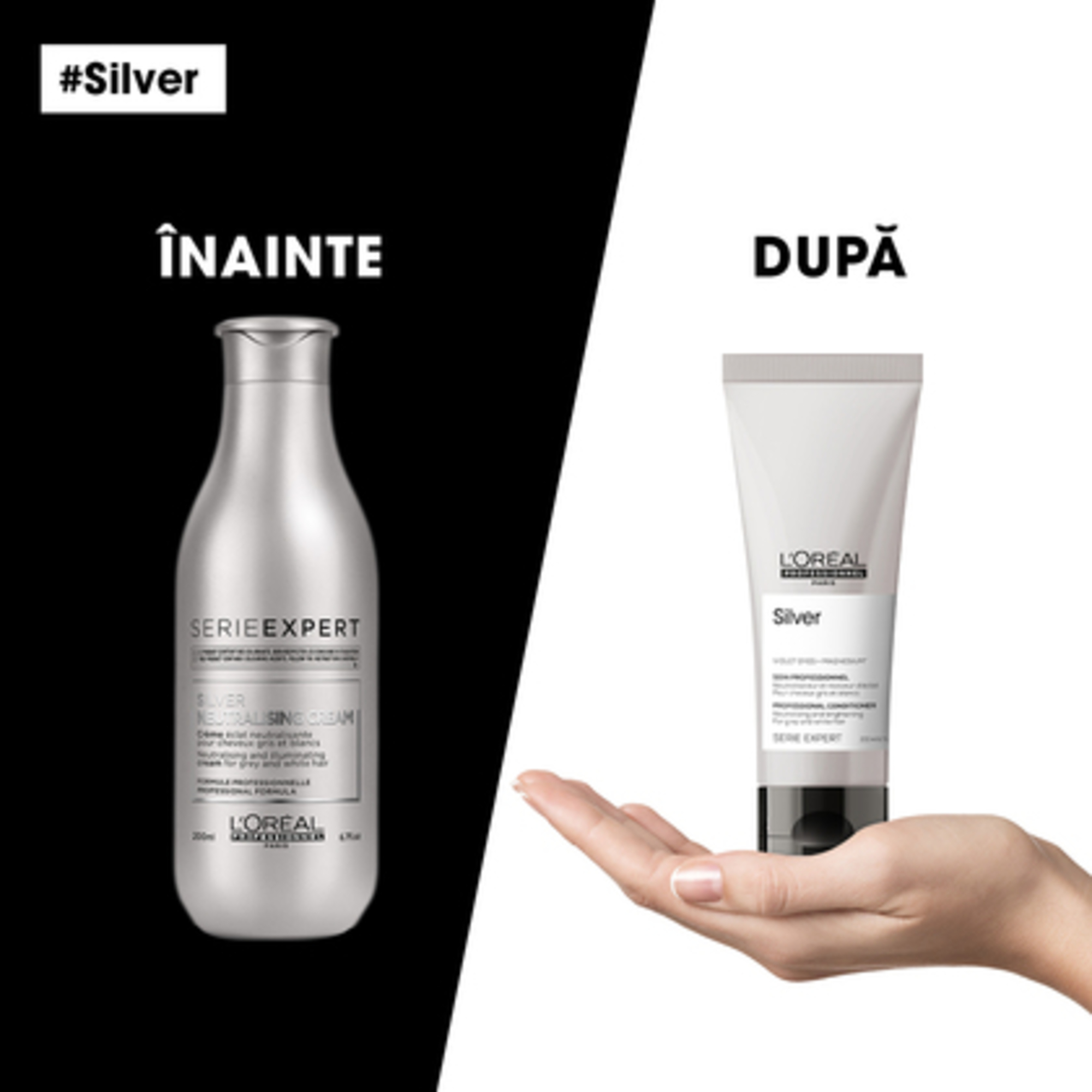 Balsam de neutralizare si stralucire pentru parul gri si alb Serie Expert