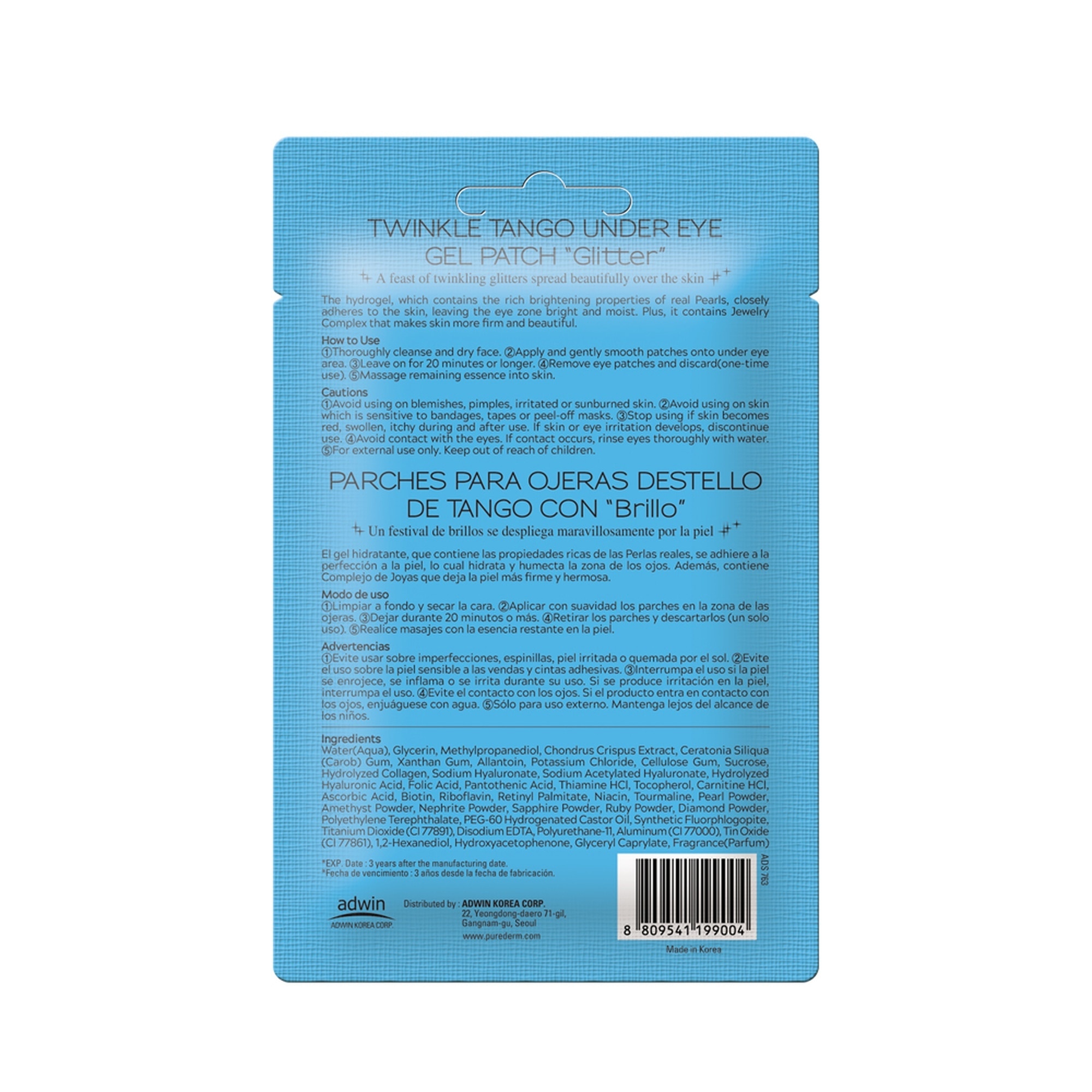 2 BUCATI PUREDERM Patch Plasturi pentru ochi-Twinkle Tango Under Eye Gel  1 of 2 