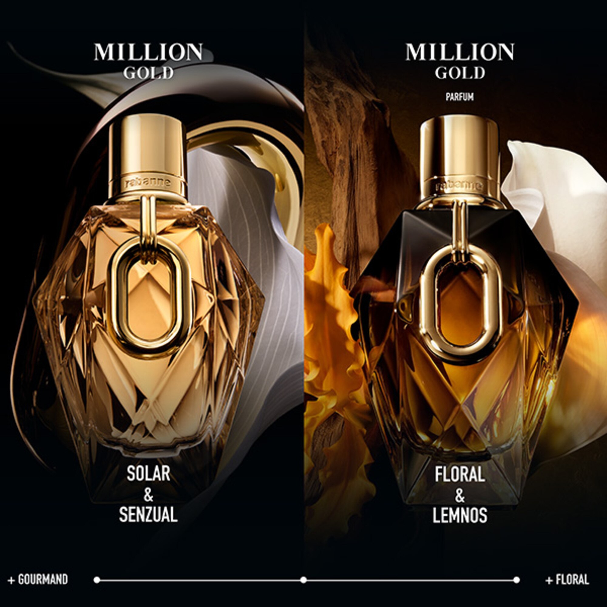 90 ML Rabanne MILLION Million Gold for Her Parfum  1 of 7 