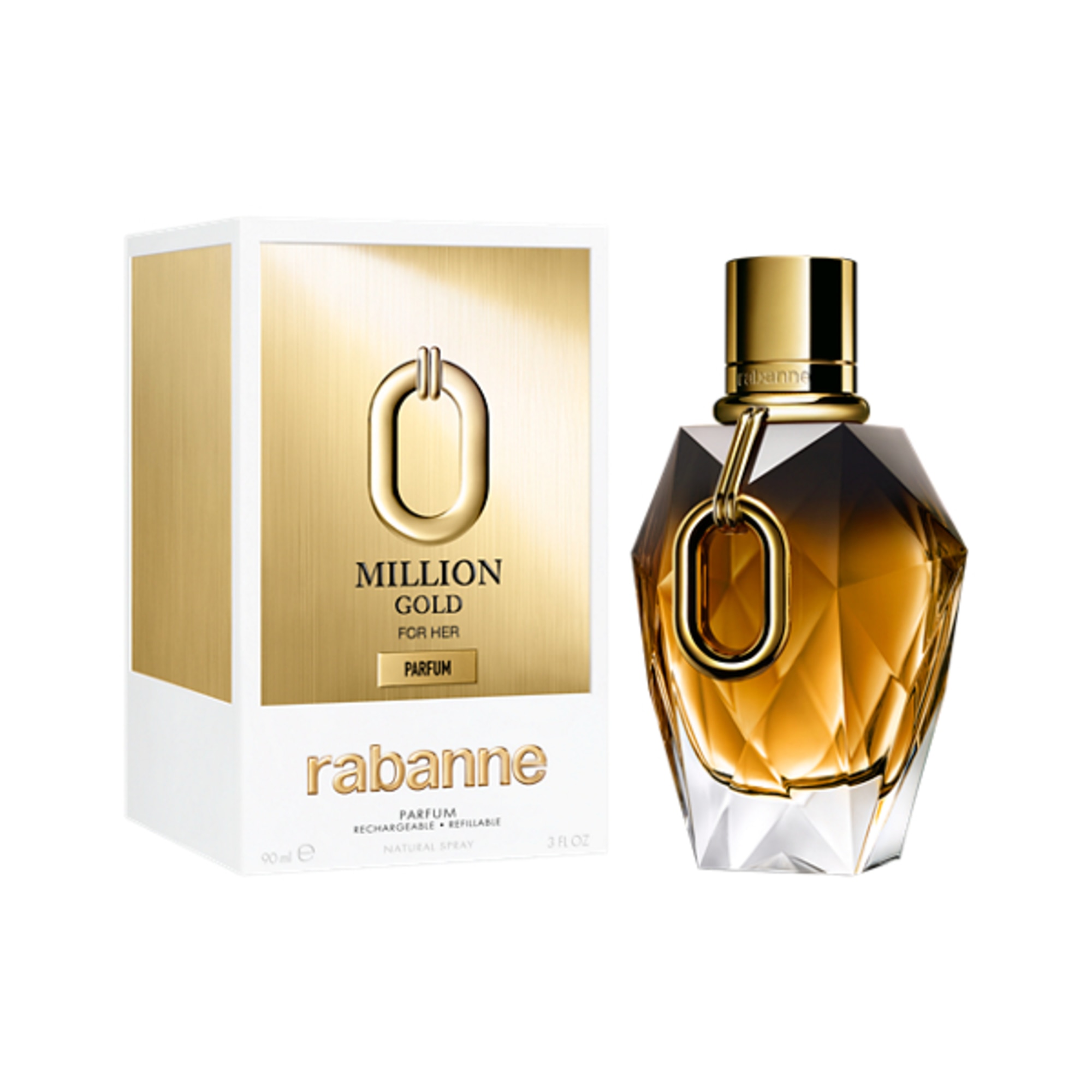 90 ML Rabanne MILLION Million Gold for Her Parfum  1 of 7 