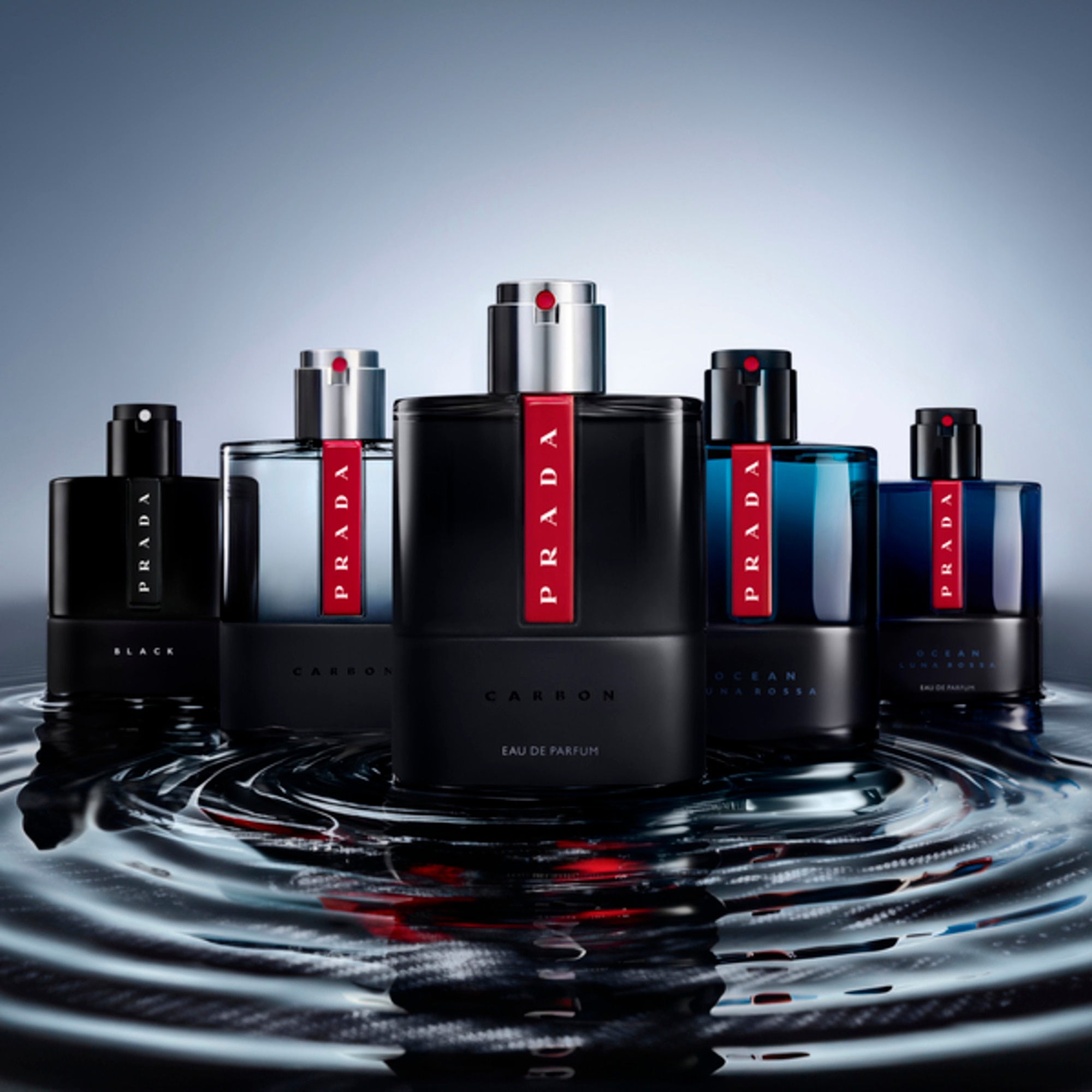 100 ML Prada LUNA ROSSA Luna Rossa Carbon Apa de Parfum 1 of 8