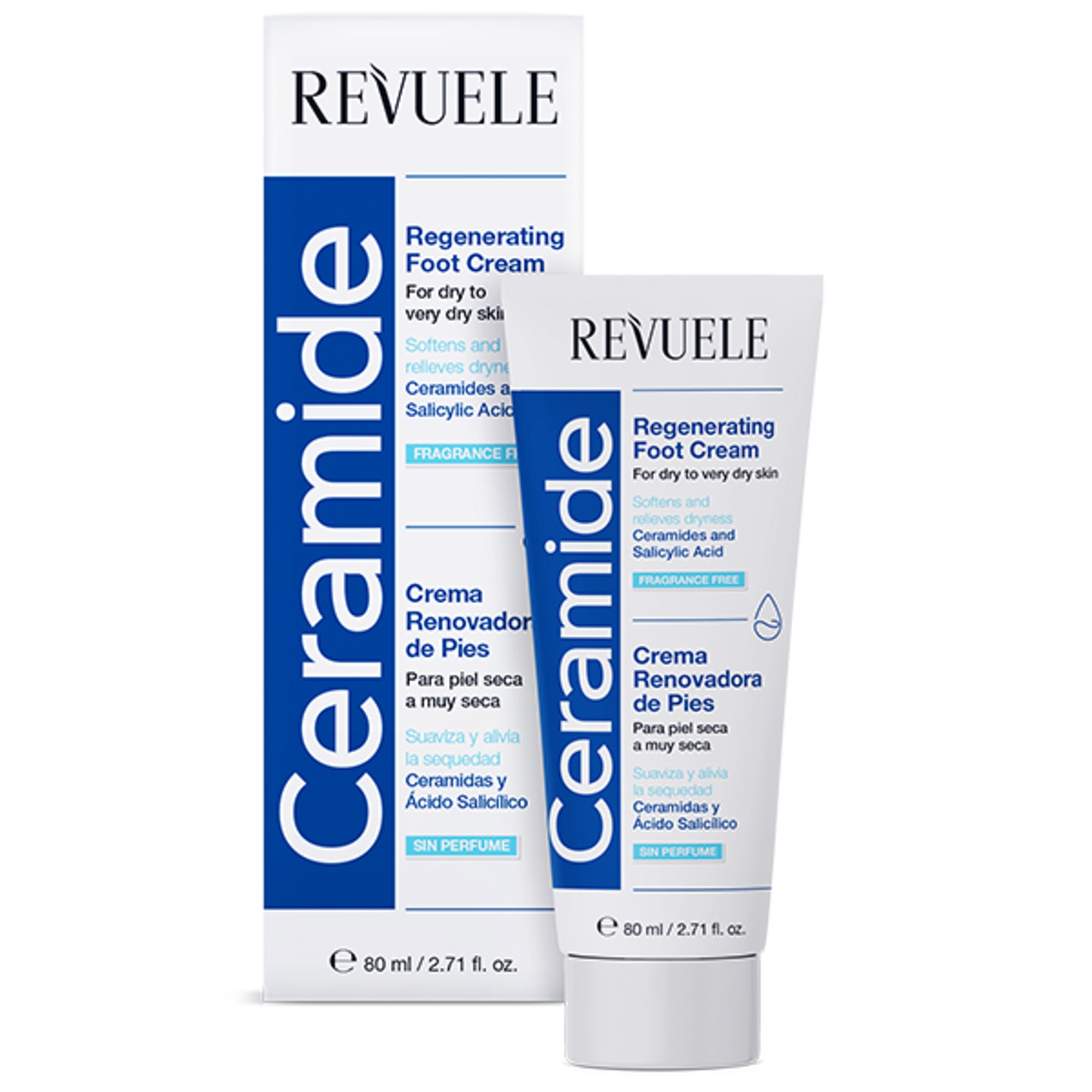 80 ML Revuele CERAMIDE Crema hidratanta pentru picioare 1 of 2