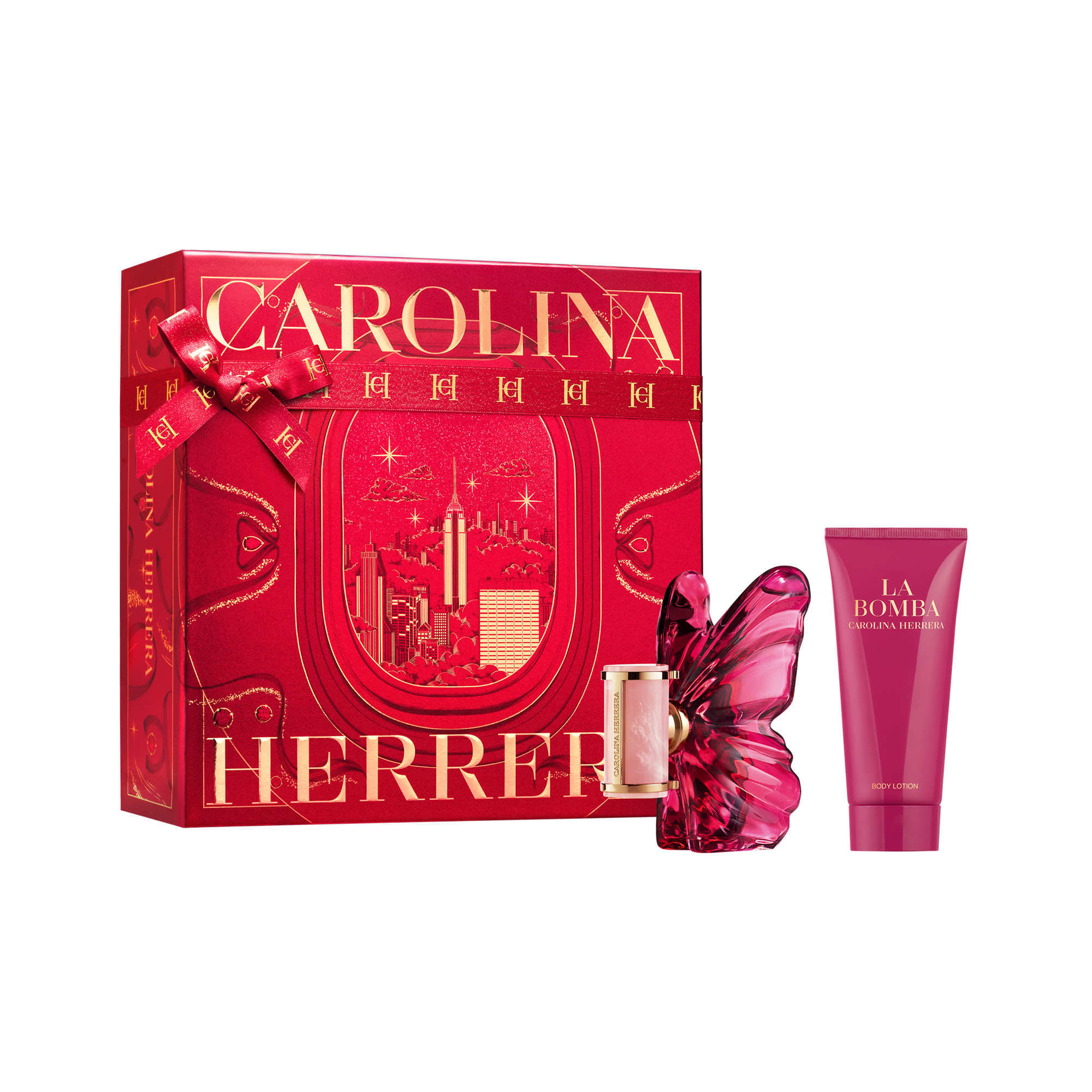 80+100 ML Carolina Herrera LA BOMBA Set La Bomba Apa de Parfum 1 of 4 Set La Bomba Apa de Parfum