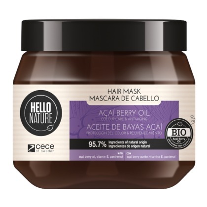 250 ML Hello Nature HAIR CARE Masca de par Acai Berry Oil  1 of 1 