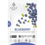 20 G STAY WELL Face Mask Masca de fata tip servetel-Blueberry  1 of 2 Masca de fata tip servetel-Blueberry