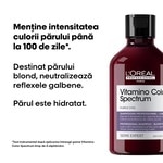 300 ML L'OREAL PROFESSIONNEL sampon violet, sampon neutralizator, sampon mov, sampon purple, serie expert, loreal, loreal paris, loreal professionnel, par vopsit, vitamino color, vitamino color spectrum Sampon pentru par vopsit blond sau decolorat 3 of 8 Sampon pentru par vopsit blond sau decolorat