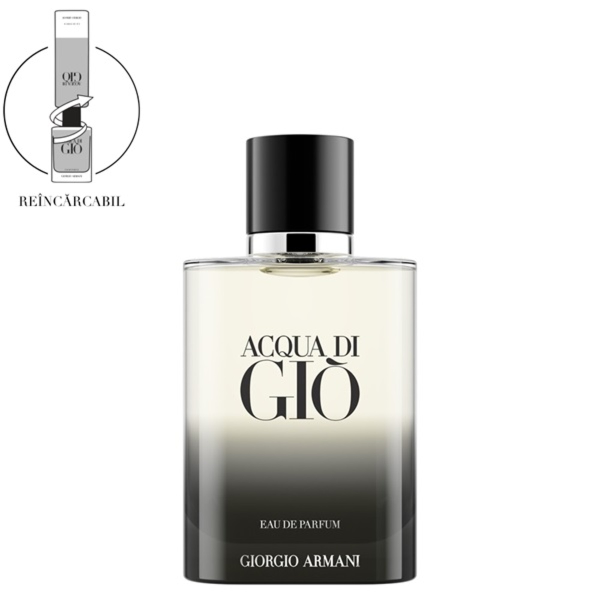 100 ML Armani ACQUA DI GIO Acqua di Gio Apa de Parfum reincarcabila 1 of 2 Acqua di Gio Apa de Parfum reincarcabila