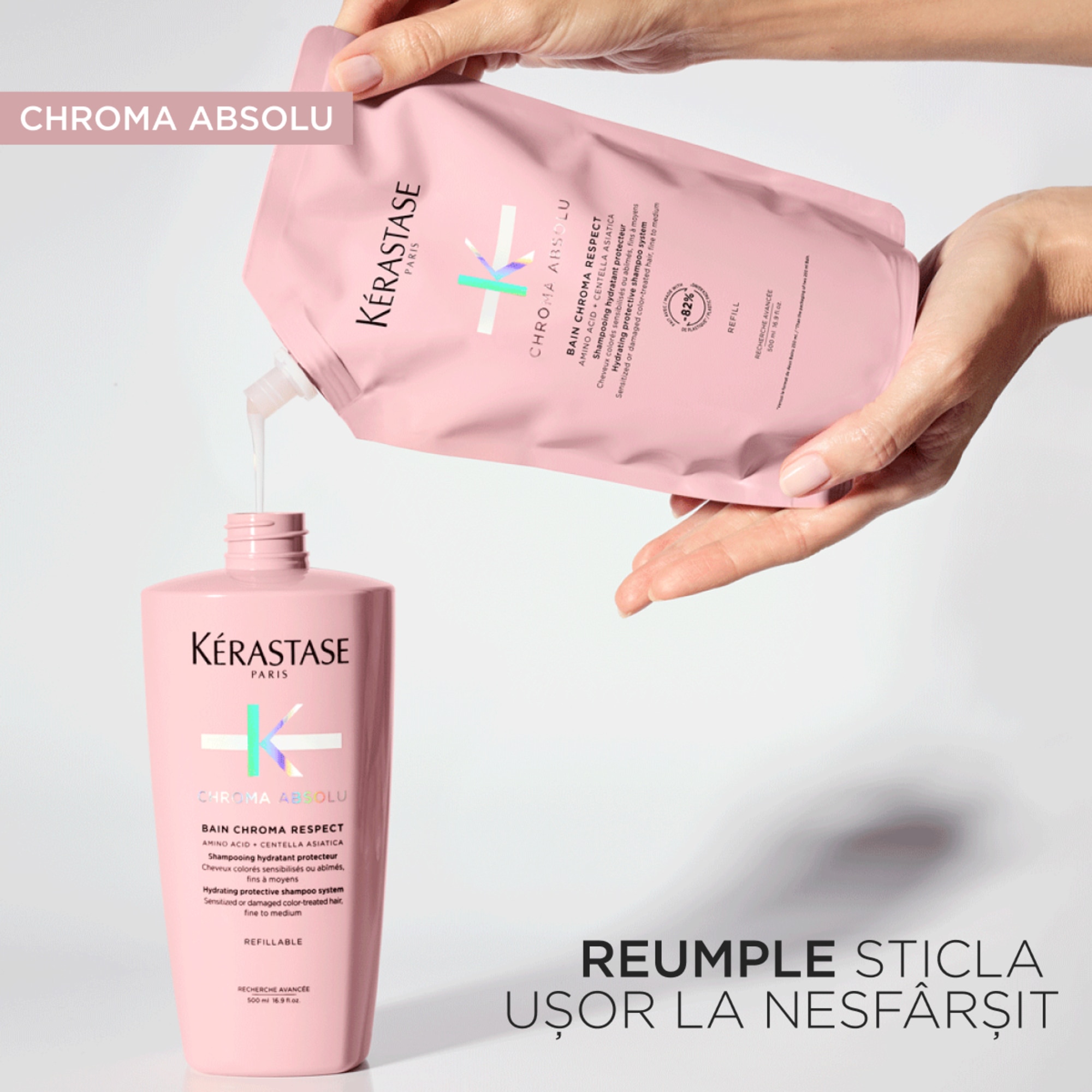 Sampon hidratant protector pentru par vopsit Bain Chroma Respect