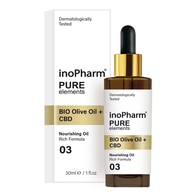 30 ML InoPharm Pure Elements PURE ELEMENTS Serum pentru fata si gat cu extract de Canepa si Ulei de Masline  1 of 2 