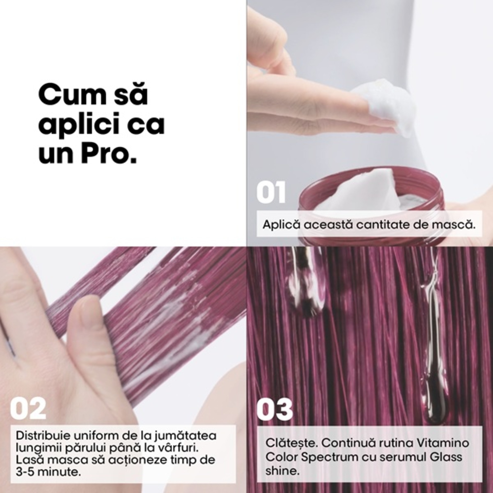 Masca pentru par vopsit pentru fixarea culorii