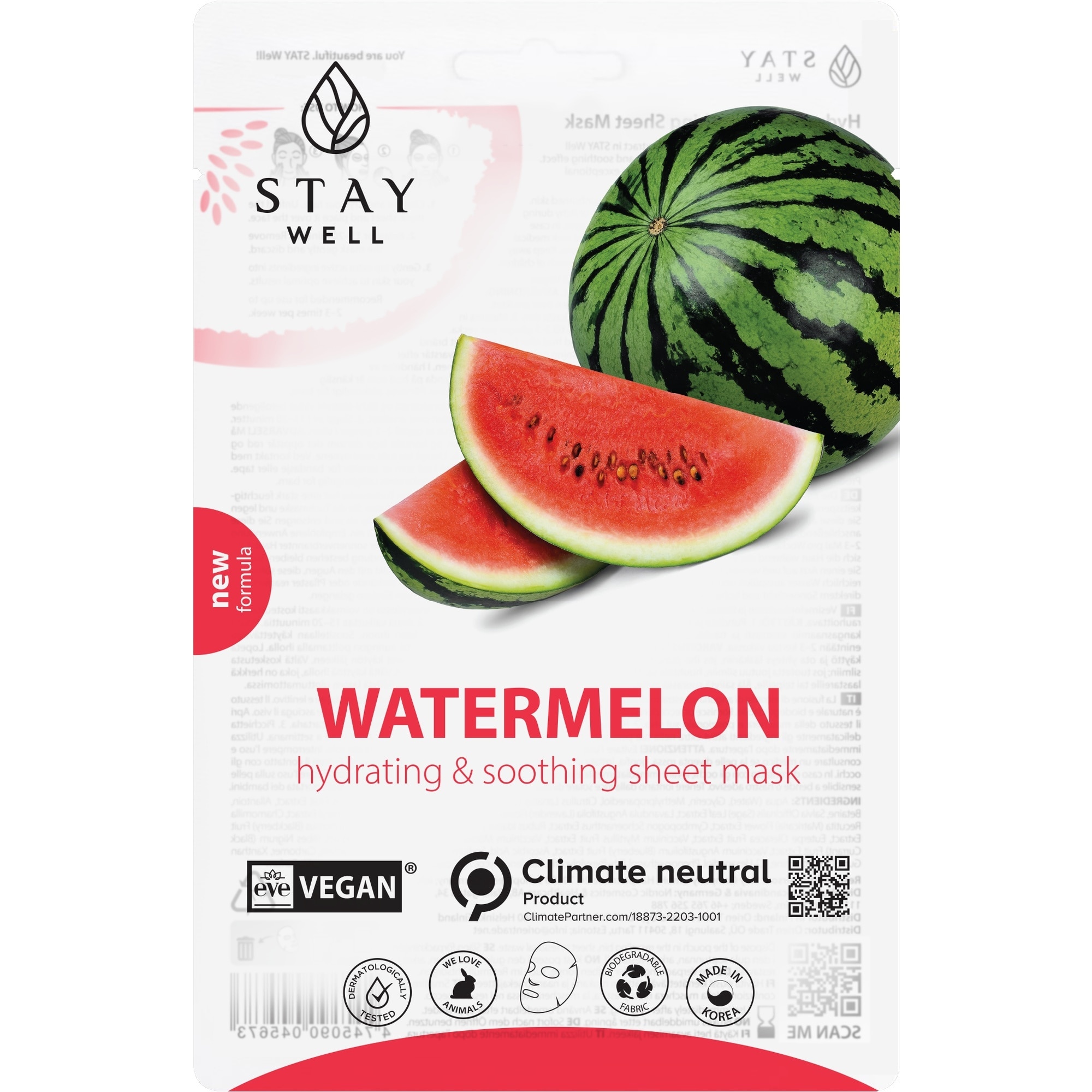 20 G STAY WELL Face Mask Masca de fata tip servetel-Watermelon 1 of 2 Masca de fata tip servetel-Watermelon