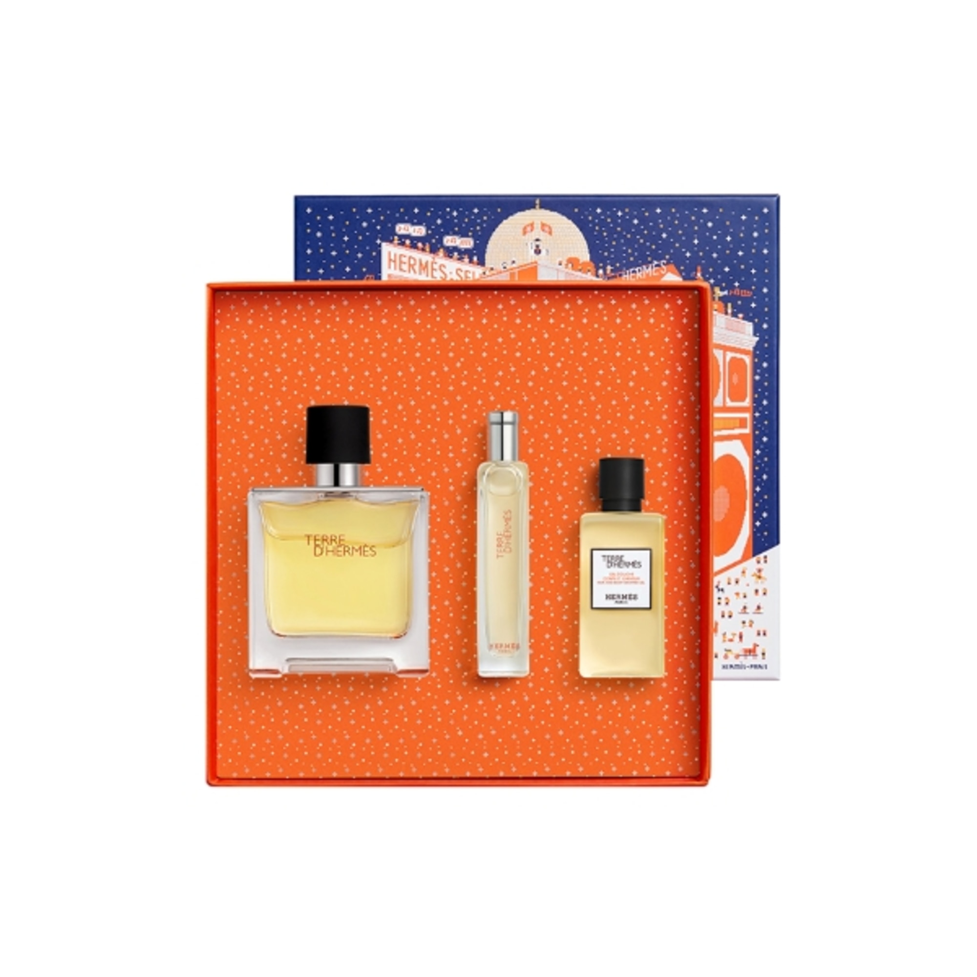 75+15+40 ML+G Hermès Terre D'Hermes Set Terre d'Hermes Pure Parfum  1 of 2 