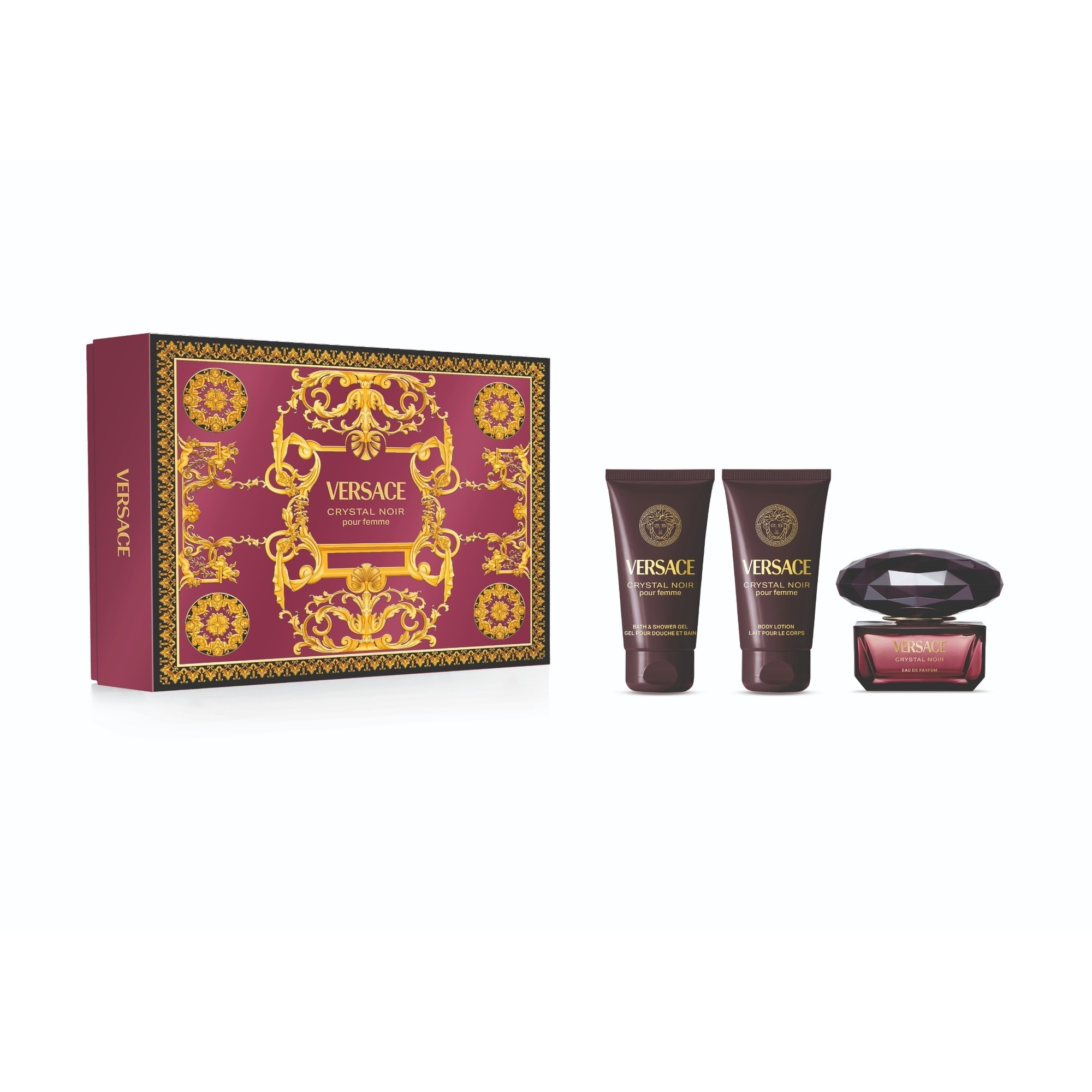 50+50+50 ML Versace CRYSTAL NOIR Set Crystal Noir Apa de Parfum 1 of 1 Set Crystal Noir Apa de Parfum