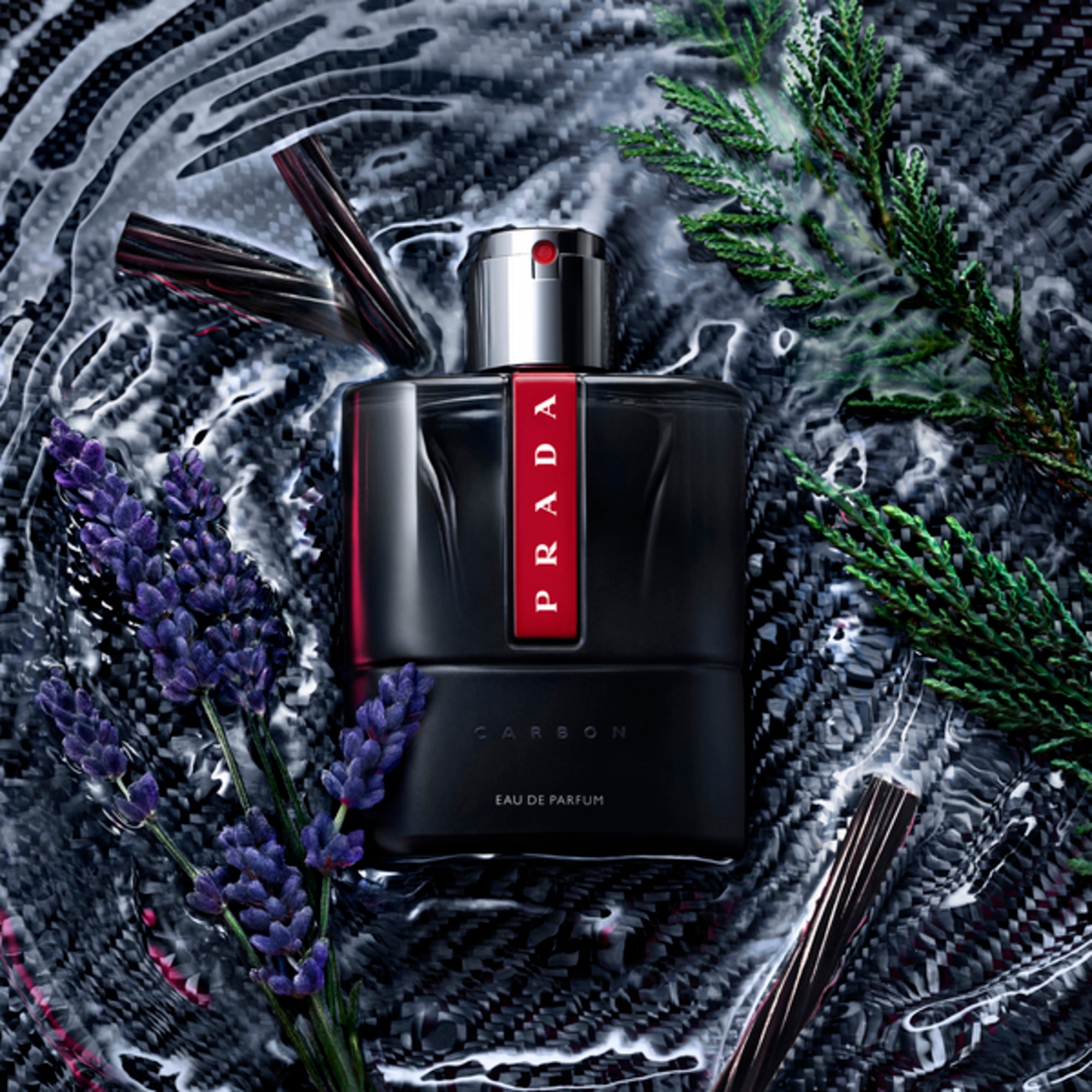 100 ML Prada LUNA ROSSA Luna Rossa Carbon Apa de Parfum 1 of 8