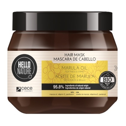 250 ML Hello Nature HAIR CARE Masca de par Marula Oil  1 of 1 