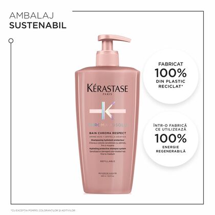 Sampon hidratant protector pentru par vopsit Bain Chroma Respect