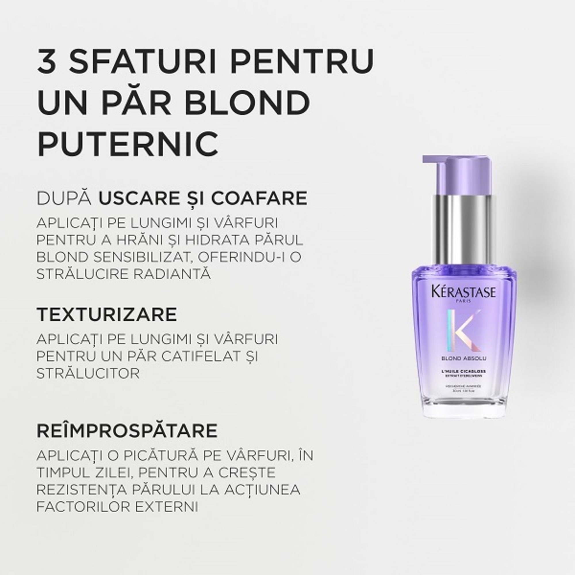 Ulei pentru par blond Blond Absolu L'Huile Cicagloss
