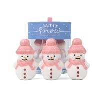 3X100 G Somerset CHRISTMAS Set sare de baie Let it Snow Bath Fizzers Snowman  1 of 2 