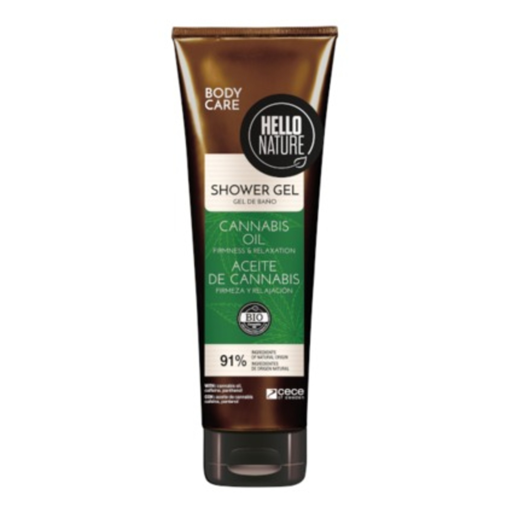 250 ML Hello Nature BODY CARE Gel de dus Cannabis Oil 