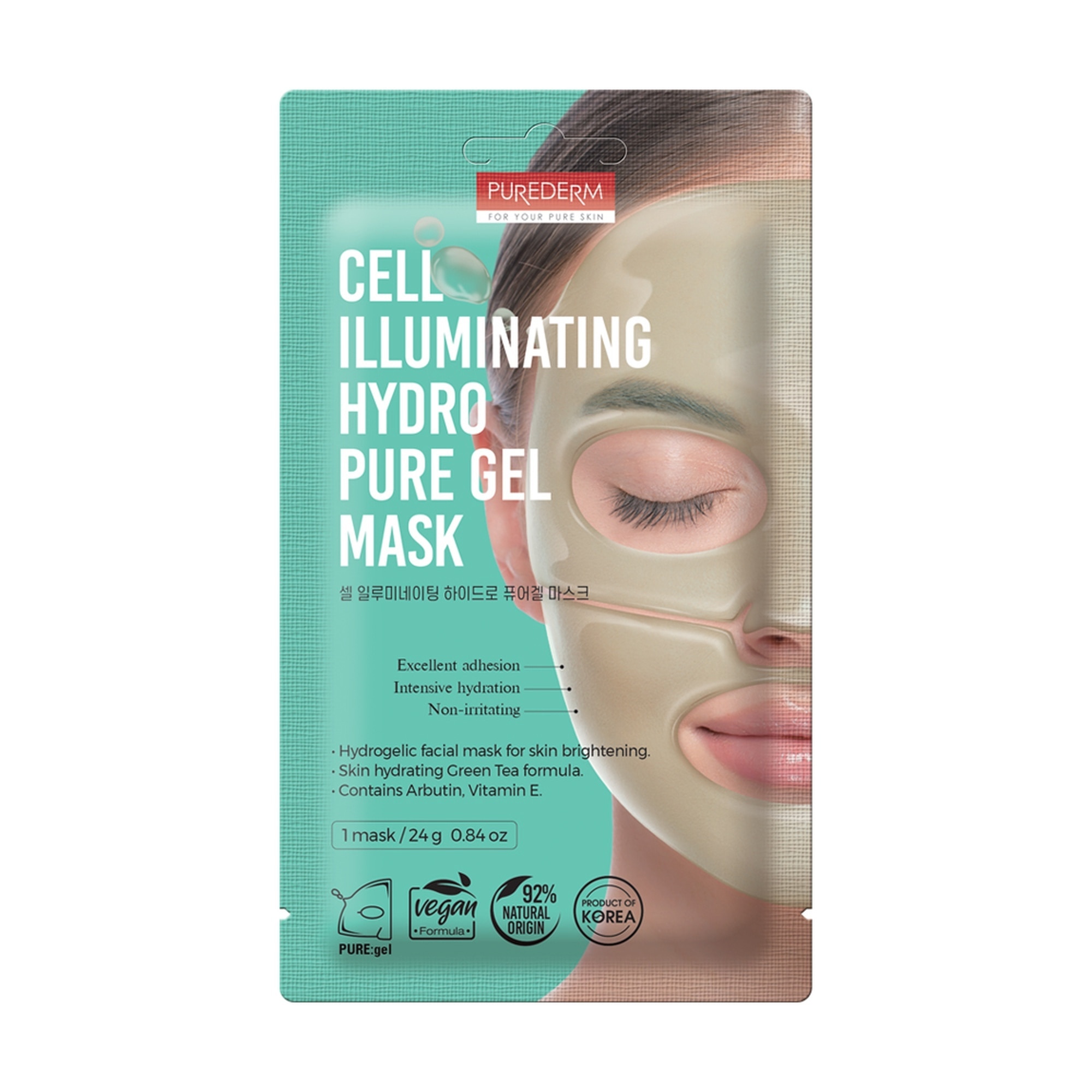 24 G PUREDERM Face Mask Masca de fata tip servetel-Cell Illuminating Hydro Pure Gel 1 of 2 Masca de fata tip servetel-Cell Illuminating Hydro Pure Gel