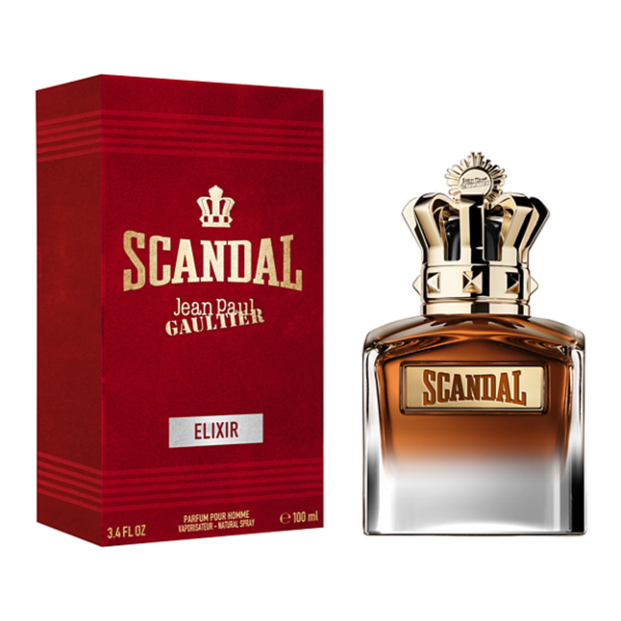 100 ML Jean Paul Gaultier SCANDAL Scandal Pour Homme Elixir Eau de Parfum  1 of 5 