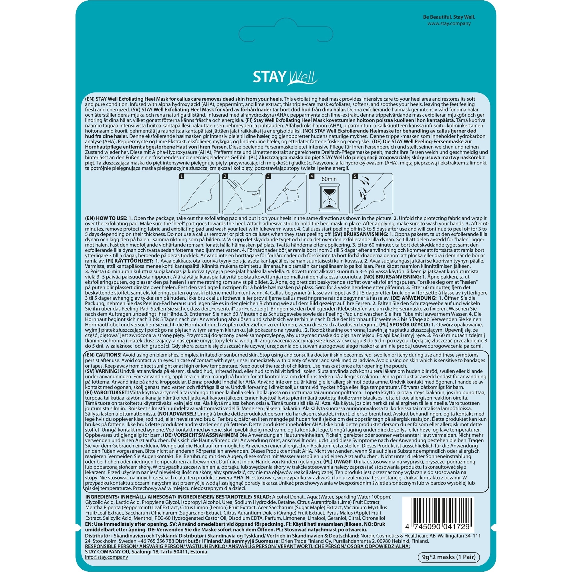 20 G undefined Face Mask Masca exfolianta pentru calcaie Peppermint Lime  1 of 2 